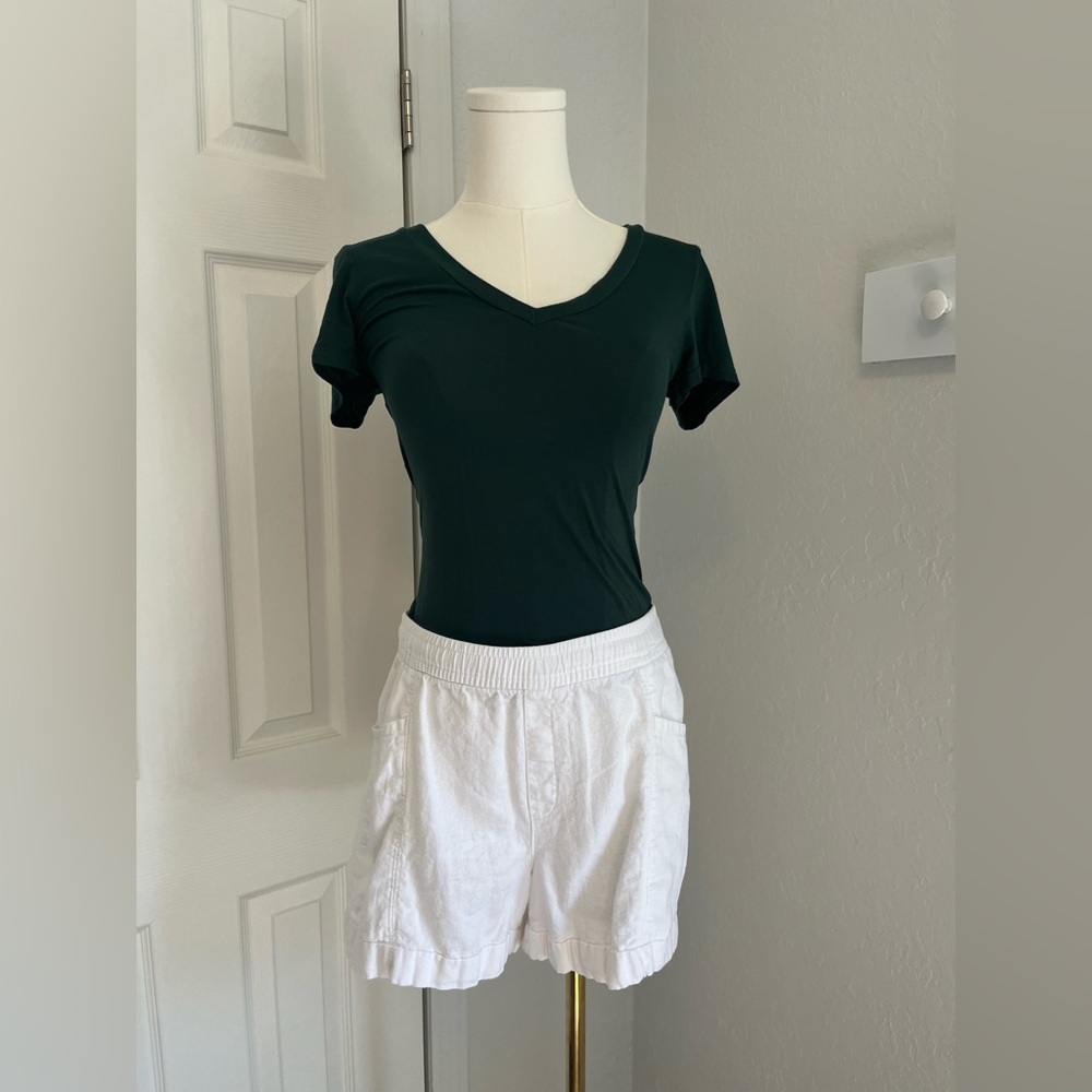 Women's White Casual Shorts - Picture 4 of 5
